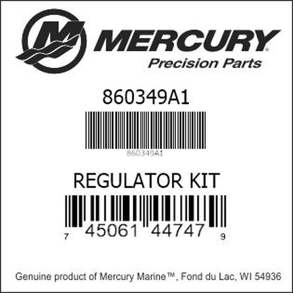 Mercury Marine 860349A1 Fuel Pressure Regulator Kit image number 1