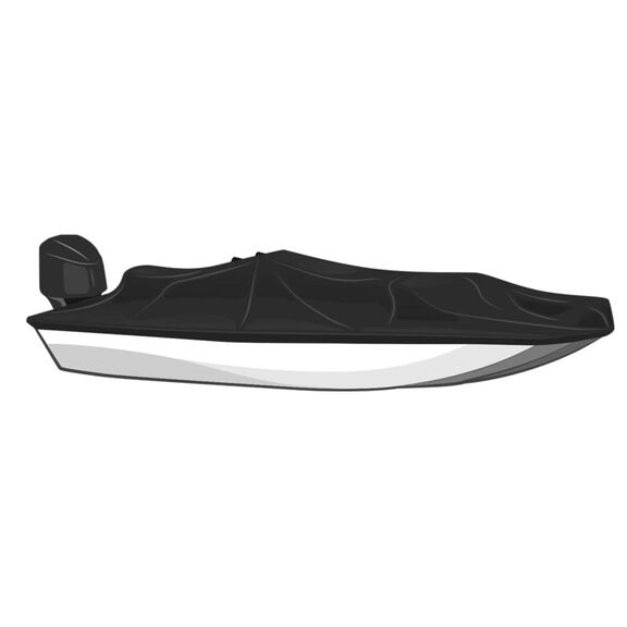 Select Fit Boat Cover for Conventional Bass Boat - 16ft6in-17ft5in BEAM 78in- Sharkskin Plus - Sharkskin Blue image number 0