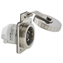 Hubbell Marine Hull Inlet, 30A 125V, Stainless Steel image number 1