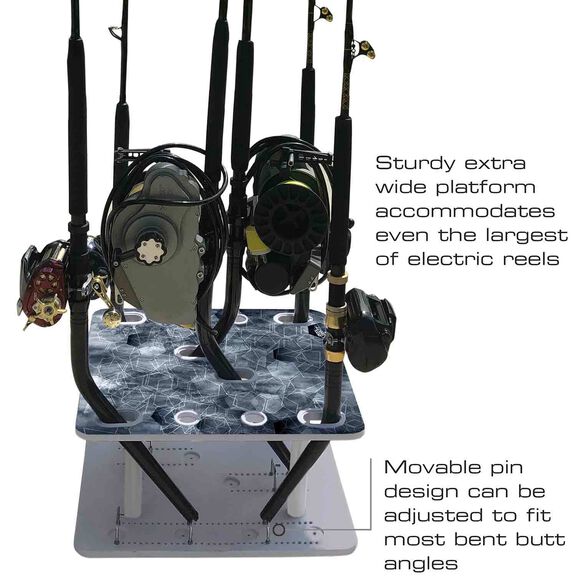 Reel Salty All Weather 10 Rod Storage Rack + 2 Bent Butt Rods image number 1