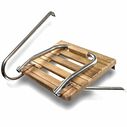 Teak Swim Platform with Ladder, Outboard image number 1
