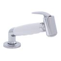 Deck-Mount Sprayer Hammer-Head Arctic White Sprayer w/Elbow, 6' White Rubber Hose, Ultra-Low Profile Holder image number 0