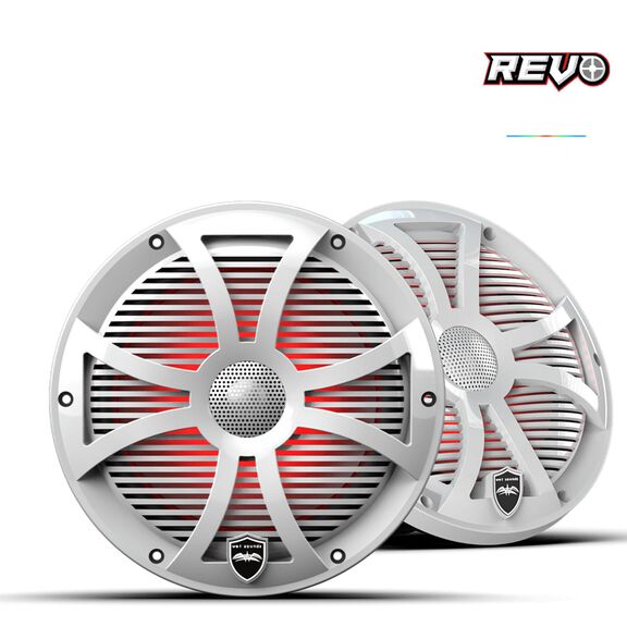 Wet Sounds REVO 8 inch High Output Coaxial Speakers w/ SW-White RGB Grilles image number 0