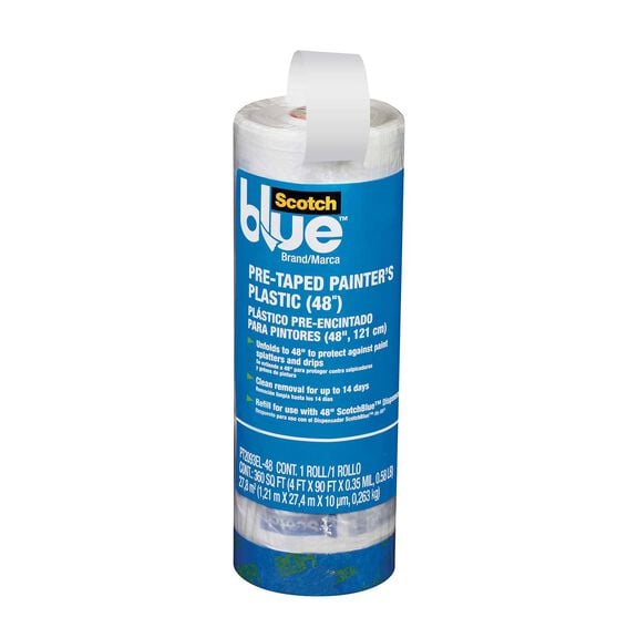 ScotchBlue&trade; Pre-Taped Painter's Plastic Refill, 48" x 30 Yards image number 0
