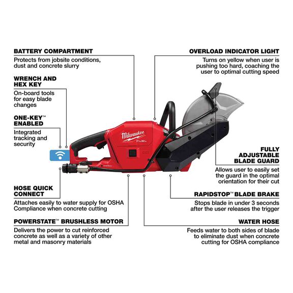 M18 FUEL&trade; 9 in. Cut-Off Saw with ONE-KEY&trade; Kit image number 1