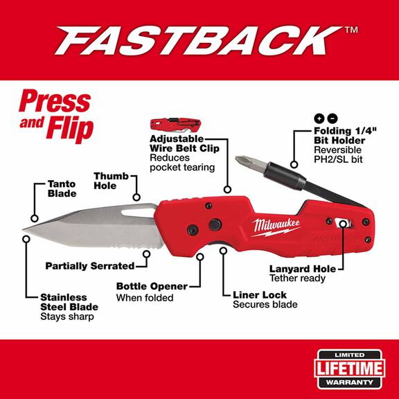 FASTBACK&trade; 5in1 Folding Knife image number 1