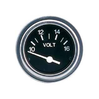 Heavy-Duty Series Voltmeter Gauge, 10-16V