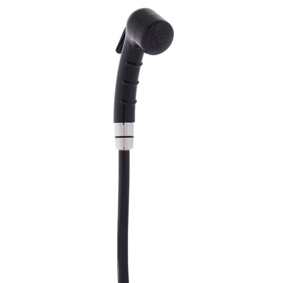 Recessed Shower Black Cup & Lid, Small Black Sprayer No Hook, 6' Black Rubber Hose image number 8