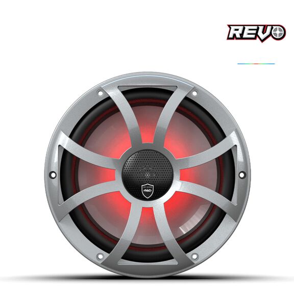 Wet Sounds REVO CX-10 XS-S S2 10-inch High Output Component Style Coaxial Speakers with XS-Silver RGB Grilles image number 1