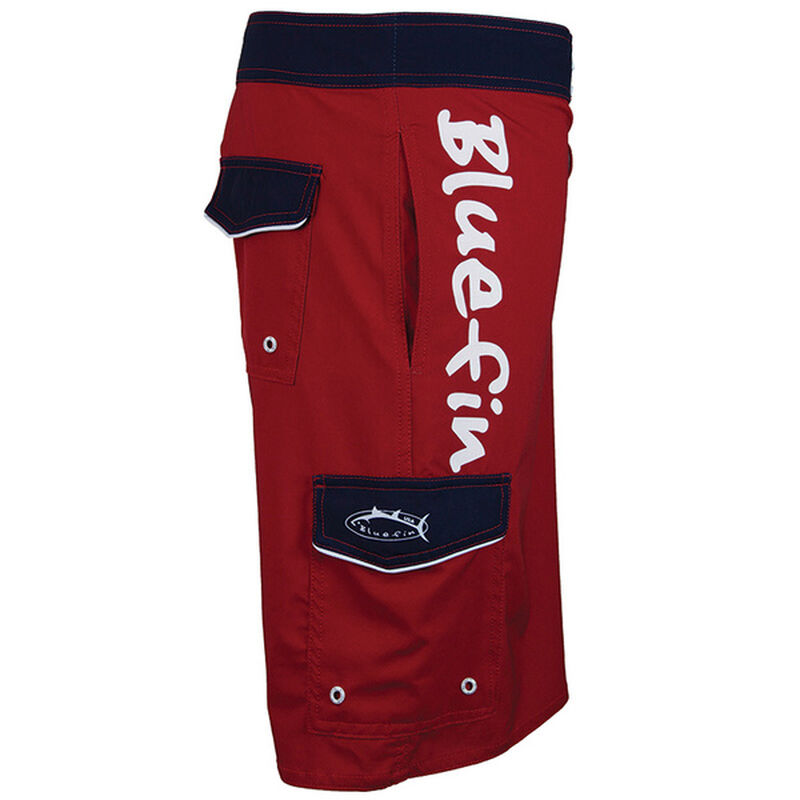 Men's Board Shorts - Tropical Macaw - Coastal Blue