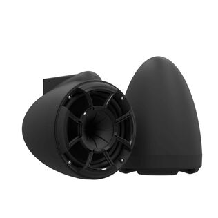 Wet Sounds REV 8 Black Special Edition Revolution Series 8" Matte Black Tower Speakers with X-Mount Surface Mounts (Pair)