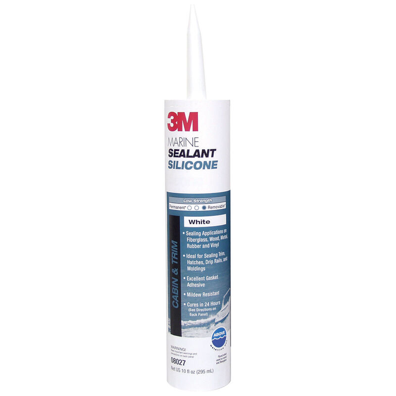 3M Marine Grade Silicone Sealant, White West Marine