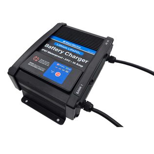 Mounted Marine Battery Charger, 24V, 10A, 1 Bank