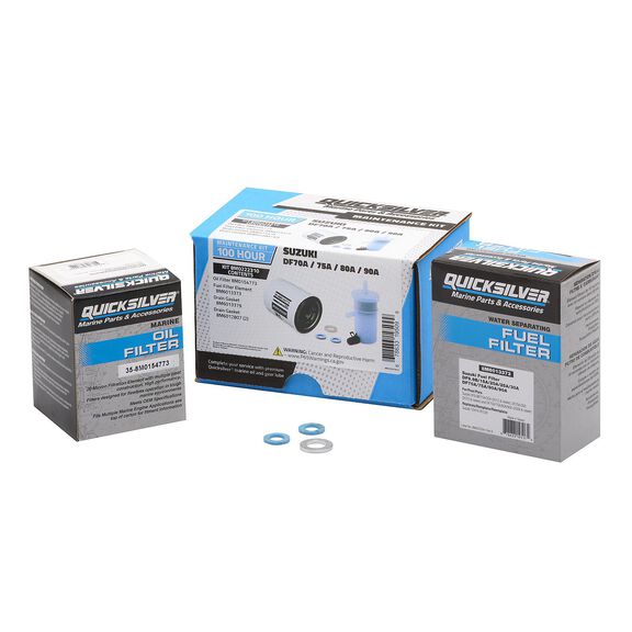 Quicksilver 8M0222310 100 Hour Maintenance Kit, Suzuki DF70A/75A/80A/90A image number 0