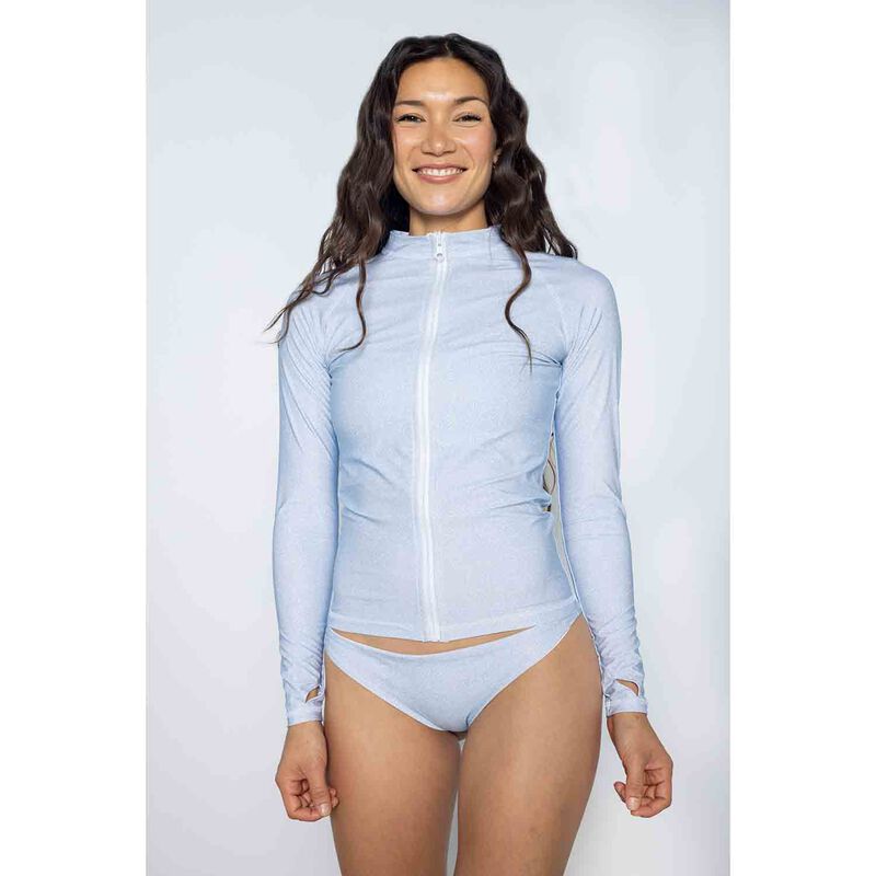 REEL SKIPPER Women's FullZip Rashie Rash Guard West Marine