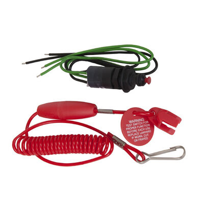 Emergency Cut-Off Switch With Coiled Lanyard