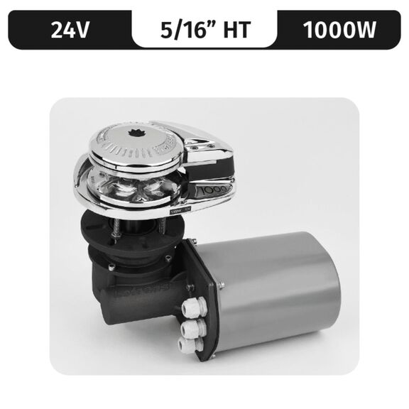Lofrans Project 1000/X2 Vertical Electric Windlass with Drum, 5/16" HT (G4), 12V DC, 1000W image number 0