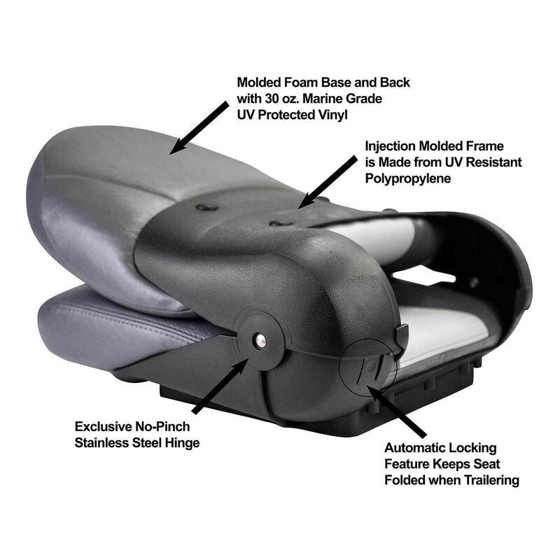 Tempress Navistyle Folding Seat, High Back, Charcoal/Gray image number 1