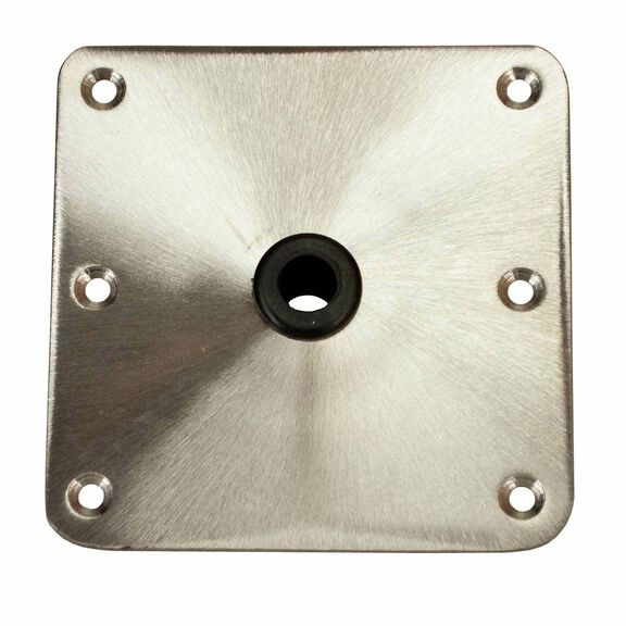 7" X 7" Threaded Square Base Satin Finish image number 1