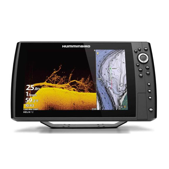 HELIX 12 CHIRP MEGA DI GPS G4N Fishfinder/Chartplotter Combo with Basmap Charts image number 0