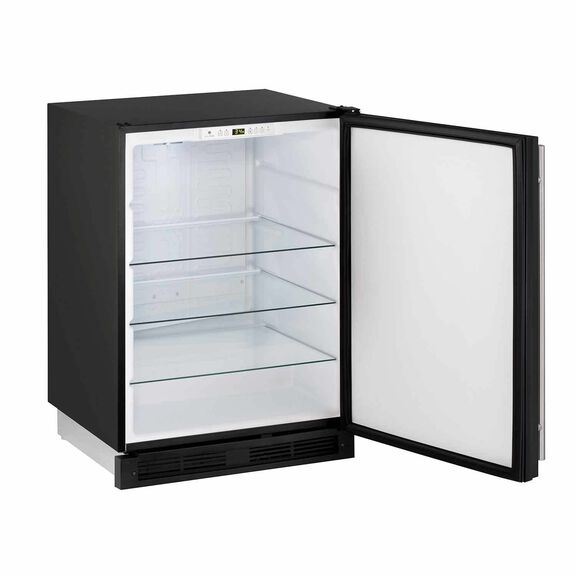 24" Black Solid Door Refrigerator image number 1