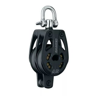 45 mm Aluminum Double Block &mdash; Swivel, Becket