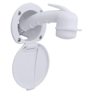 Recessed Shower Arctic White Cup & Lid, Small Arctic White Sprayer, 6' Stainless Steel Hose