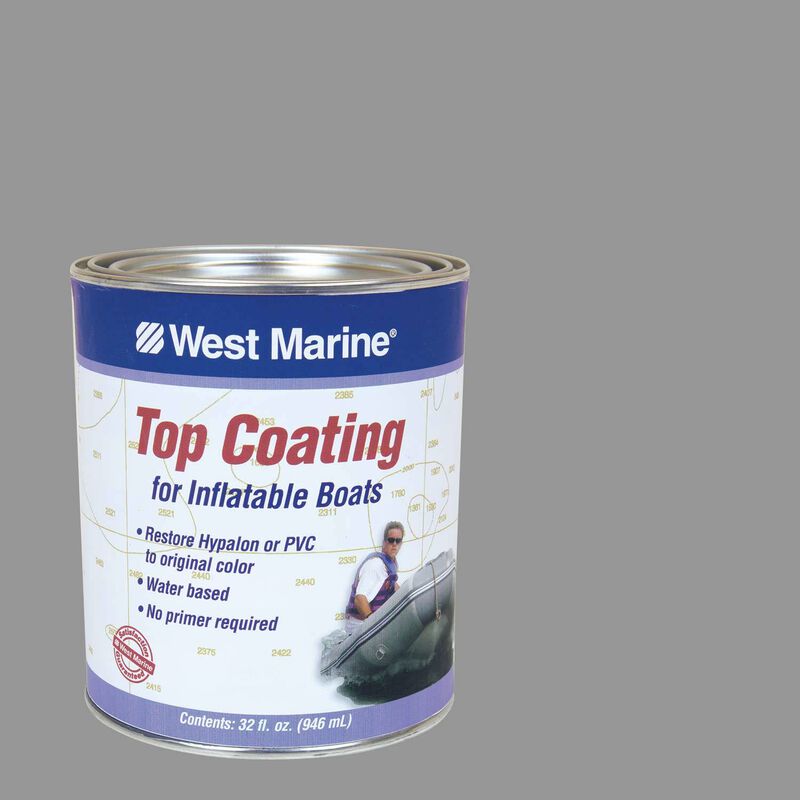 WEST MARINE Top Coating for Inflatable Boats, Gray, Quart West Marine