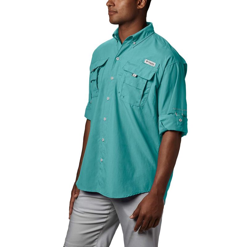 Columbia Men's Bahama II Long-Sleeve Shirt, Gulf Stream, M
