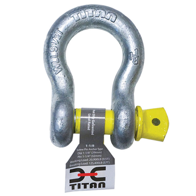 Bow (Anchor) Shackle, Bail: 1/2", Pin Diameter: 5/8", MWL: 4400 lb. image number 0