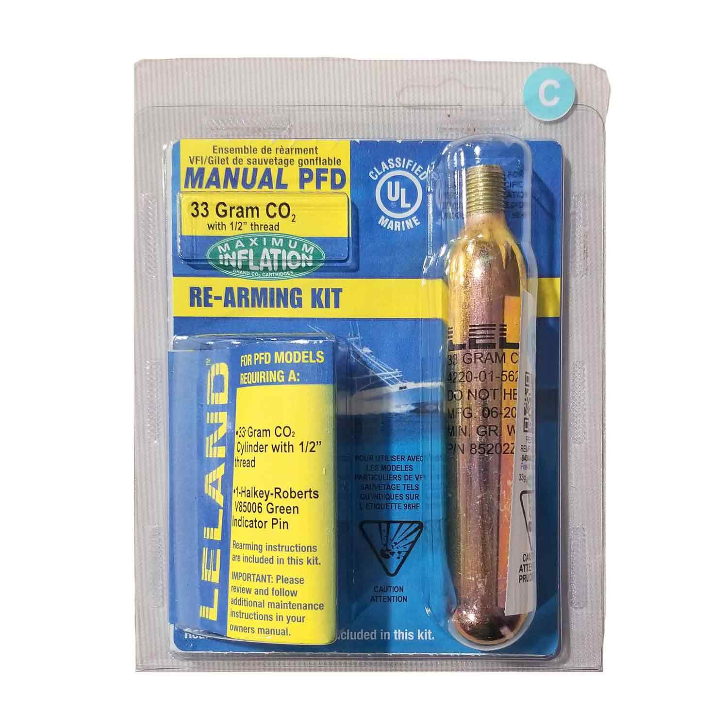 LELAND 33 Gram Inflatable PFD Rearming Kit, Manual