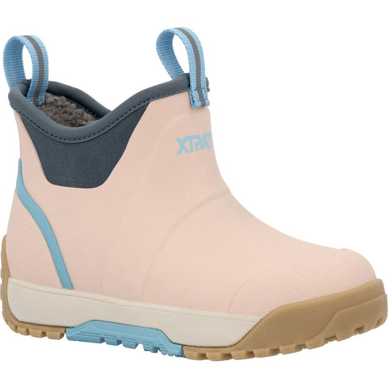 Xtratuf Kids' Ice Fleece Lined Ankle Deck Boots, in Cameo Rose | by West Marine