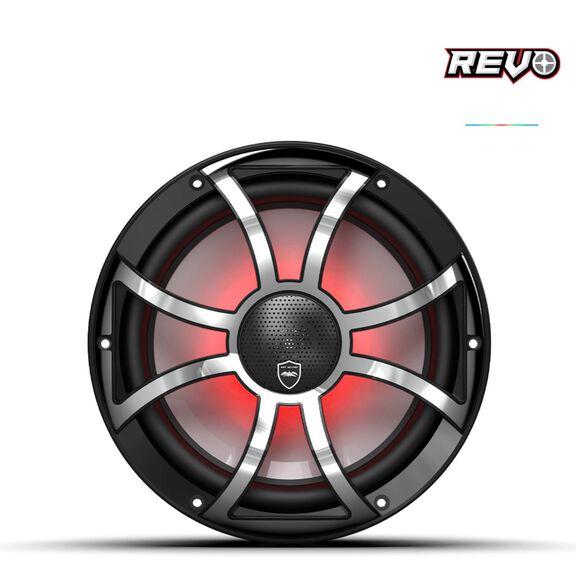 Wet Sounds REVO CX-10 XS-B-SS S2 10-inch High Output Component Style Coaxial Speakers with XS-Black Stainless Steel RGB Grilles image number 1