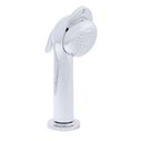 Deck-Mount Sprayer Large Chrome Sprayer, 10' White Rubber Hose, Low Profile Holder image number 0