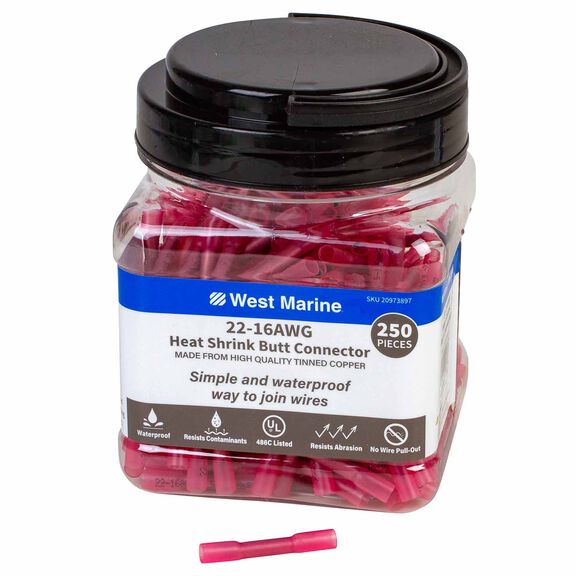 Heat Shrink Butt Connectors, 250-Pack image number 0