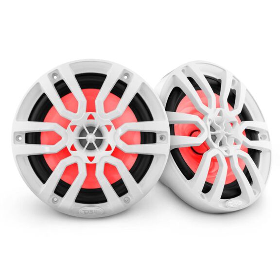 HYDRO 8" 2-Way Marine Speakers with Integrated RGB LED Lights, 375 Watts, White image number 0