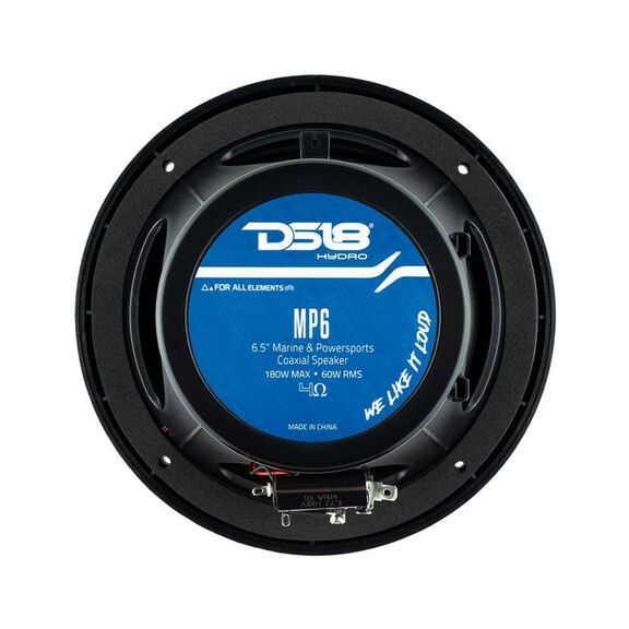 MP 6.5" 2-Way Coaxial Marine Speakers 60 Watts RMS, 4-Ohm, Black image number 4