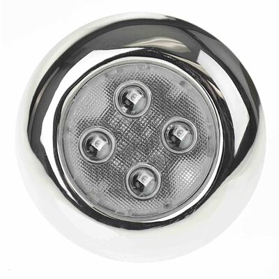Stainless Steel Surface-Mount 3" LED Light, Blue