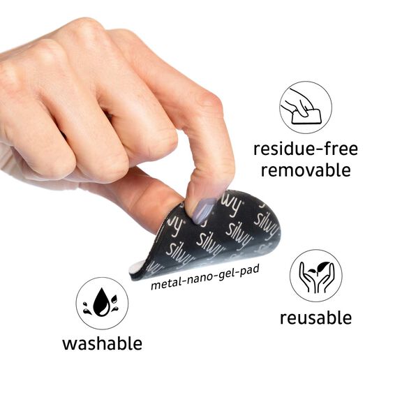 Magnetic Hook "CLEVER", Includes Metal-Nano-Gel-Pad, White image number 3