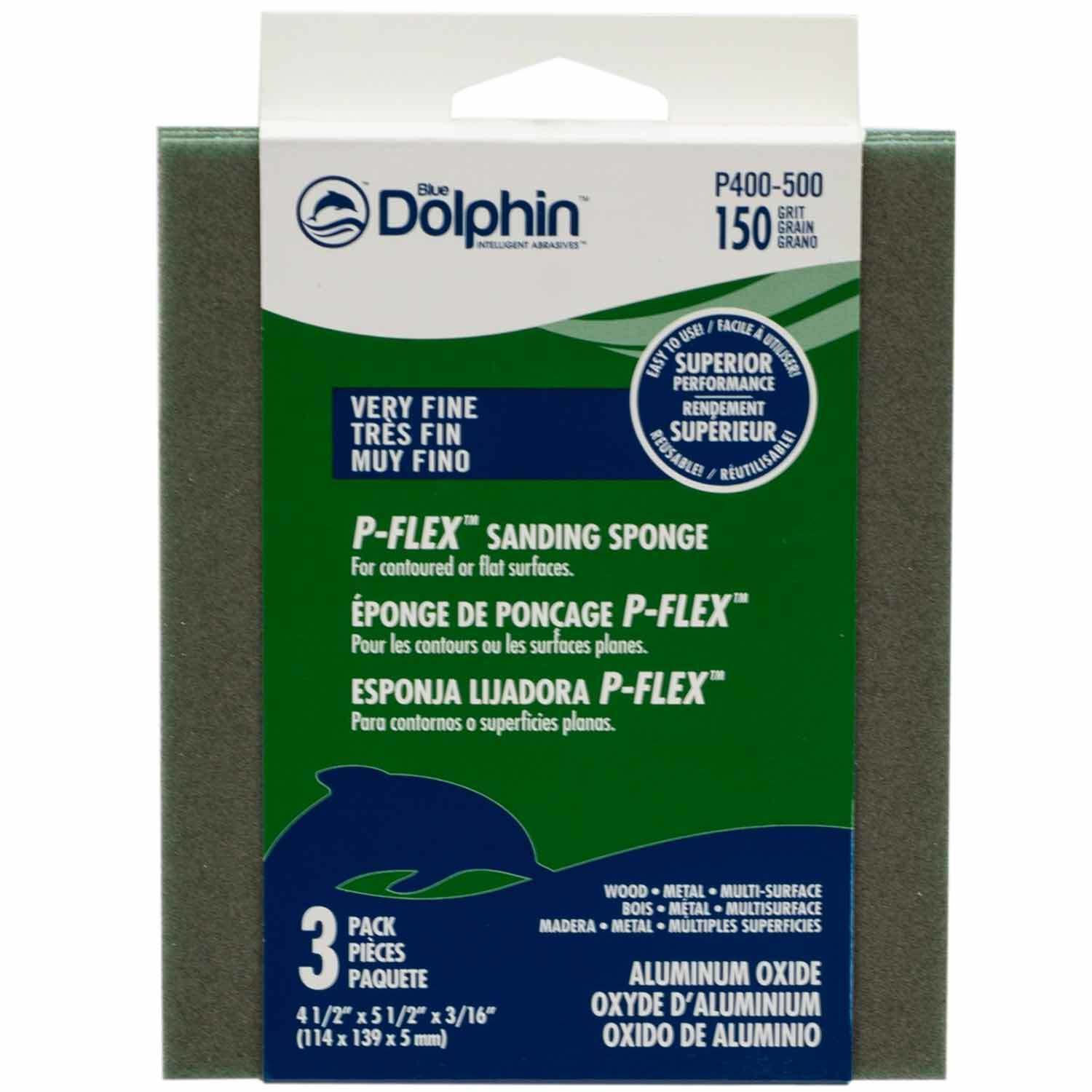 P-FLEX Sanding Sponge, 150 Grit, 3-Pack