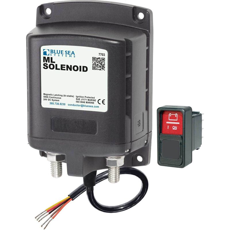 500A Magnetic Latching Solenoid, 24V DC image number null
