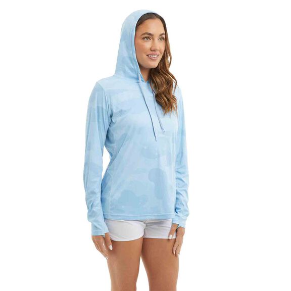 Women's Brush Camo VaporTek Hooded Shirt image number 2