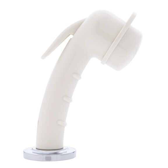 Deck-Mount Sprayer Small Warm White Sprayer, 6' Stainless Steel Hose, Low Profile Holder image number 2