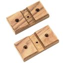 Teak Rod Storage Rack Mounting Board, Pair image number 1