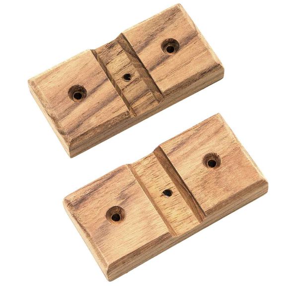 Teak Rod Storage Rack Mounting Board, Pair image number 1