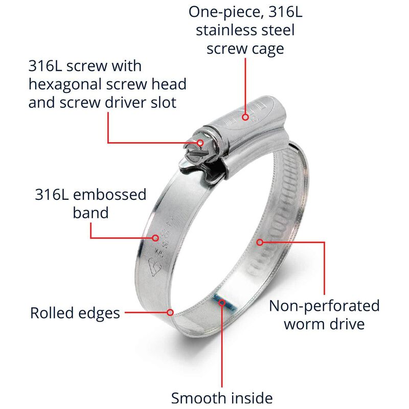 PYI PYI 316 Stainless Steel Hose Clamps West Marine