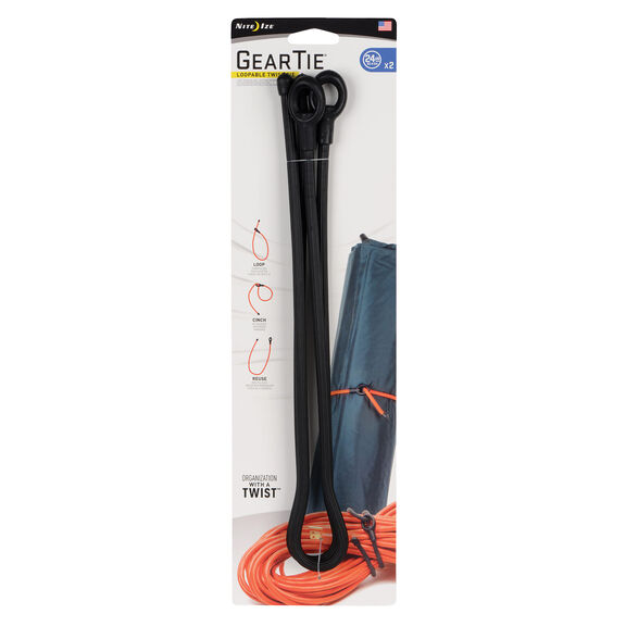 24" Gear Tie Loopable Twist Tie, 2-Pack image number 1