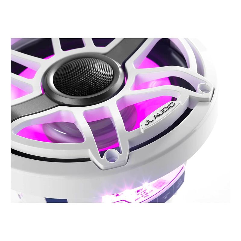 M6-880X-S-GwGw-i 8.8" Marine Coaxial Speakers, White Sport Grilles with RGB LED Lighting image number 7