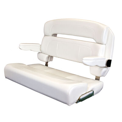 40" Deluxe Capri Helm Bench Chair, White