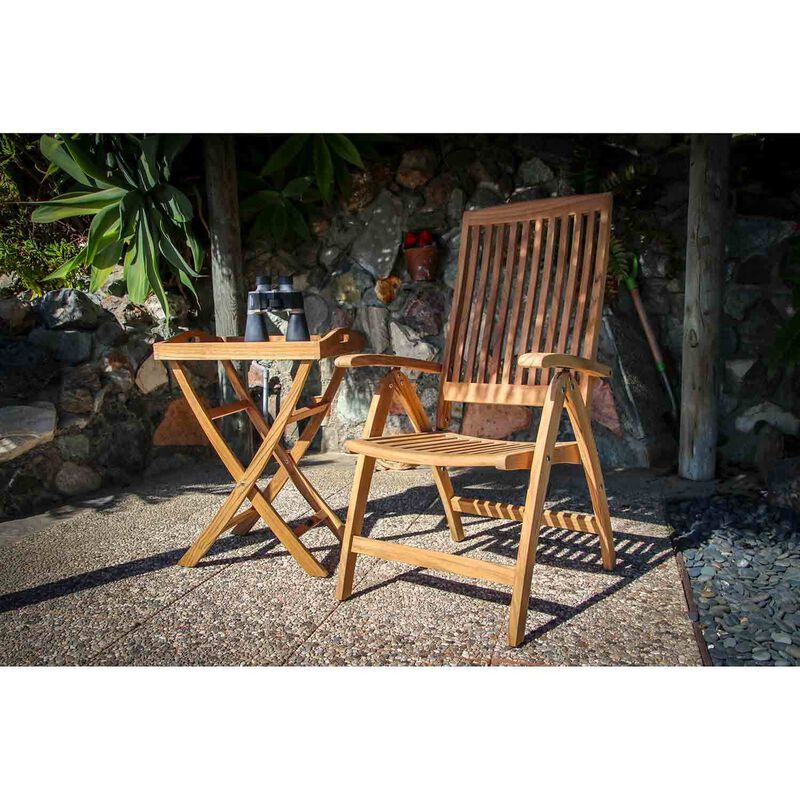 Weatherly Teak Folding Deck Chair image number 6